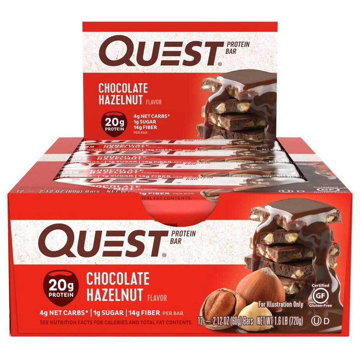 Quest Nutrition Sports Nutrition & More Chocolate Hazelnut Quest Nutrition Quest Bar Protein Bar 12/Box