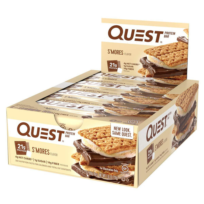 Quest Nutrition Sports Nutrition & More S'Mores Quest Nutrition Quest Bar Protein Bar 12/Box