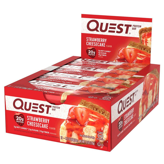 Quest Nutrition Sports Nutrition & More Strawberry Cheesecake Quest Nutrition Quest Bar Protein Bar 12/Box