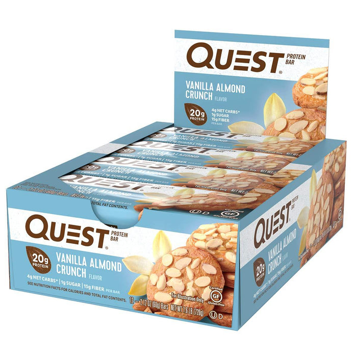 Quest Nutrition Sports Nutrition & More Vanilla Almond Crunch Quest Nutrition Quest Bar Protein Bar 12/Box