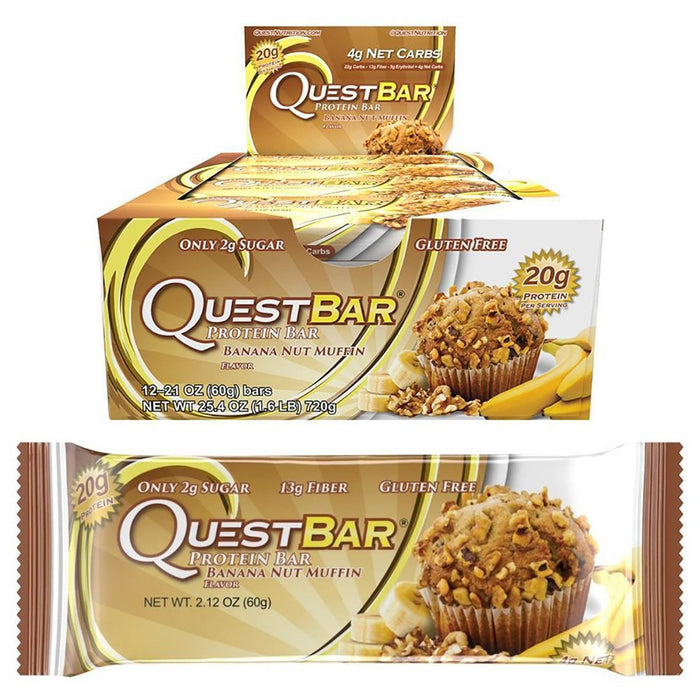 Quest Nutrition Sports Nutrition & More Banana Nut Muffin Quest Nutrition Quest Bar Protein Bar 12/Box