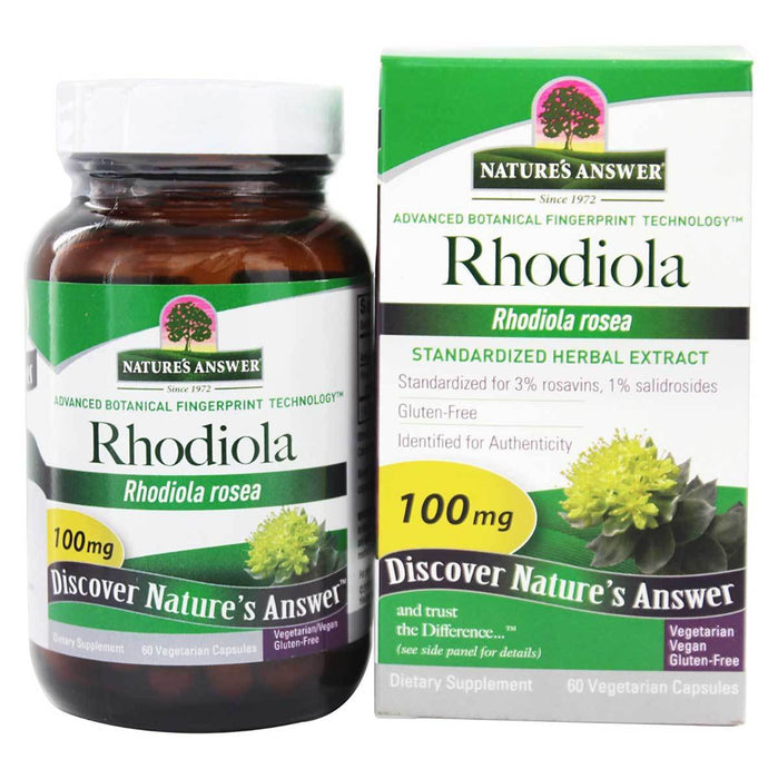 Nature's Answer Vitamins, Minerals, Herbs & More Nature's Answer Rhodiola Standardized Root 60 Vege Caps