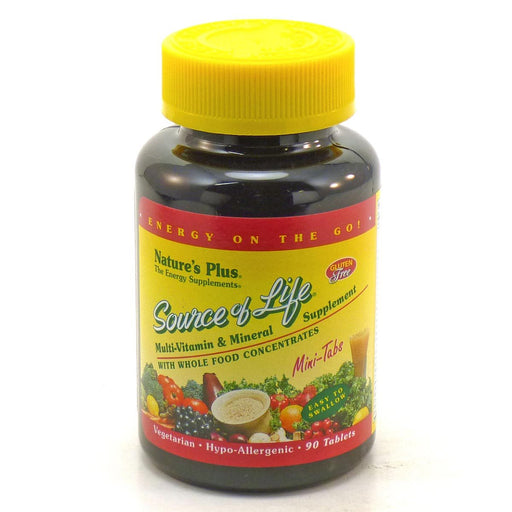 Nature's Plus Vitamins, Minerals, Herbs & More Nature's Plus Source of Life Multi Vitamin and Mineral Mini-Tabs 90 Tabs (580553343020)