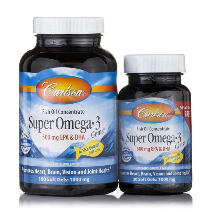 Carlson Essential Fatty Acids Oils Default Carlson SUPER OMEGA 3 1000mg 130FG (911027470380)