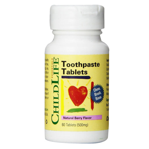 ChildLife Vitamins, Minerals, Herbs & More ChildLife Toothpaste Tablets 60 Tabs (582075678764)