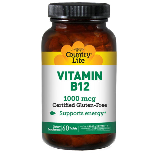 Country Life Vitamins, Minerals, Herbs & More Country Life Vitamin B-12 1000mcg 60 Tabs