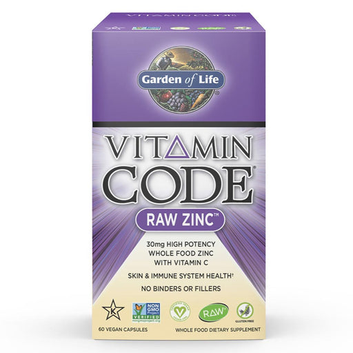 Garden of Life Vitamins, Minerals, Herbs & More Garden of Life Vitamin Code Raw Zinc 60 Vege Caps