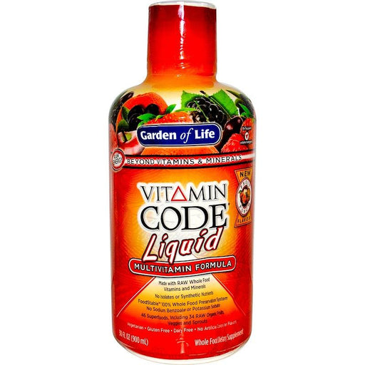 Garden of Life Vitamins, Minerals, Herbs & More Garden of Life Vitamin Code Liquid New Fruit Punch Flavor 30 Fl Oz (581289017388)