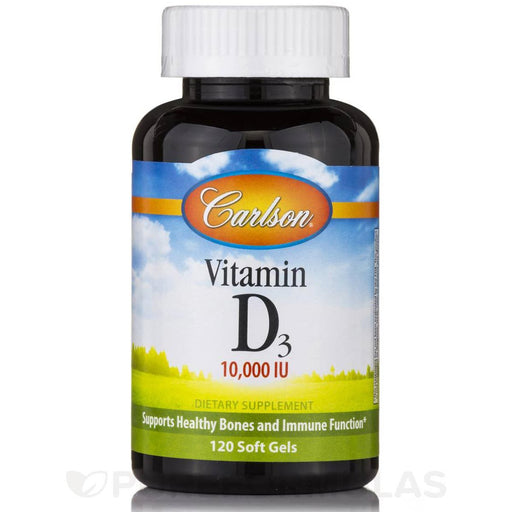 Carlson Vitamins, Minerals, Herbs & More Carlson Vitamin D-3 10,000IU 120 Gels (581908594732)