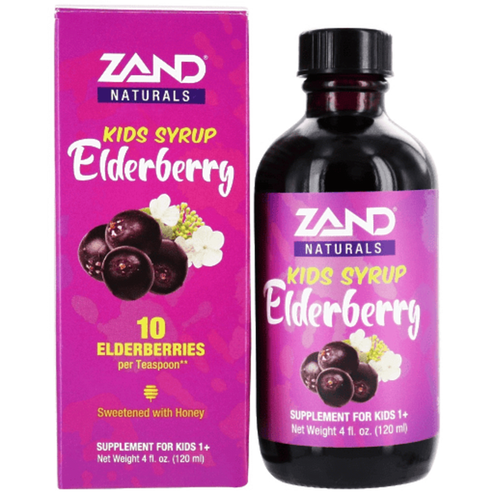 Zand Specialty Health Products Zand Elderberry Honey Syrup Kids 4oz (4436728316019)